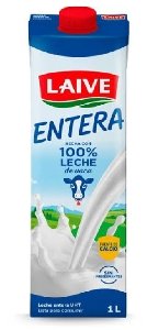 Leche Laive Entera 1lt Tetrapack
